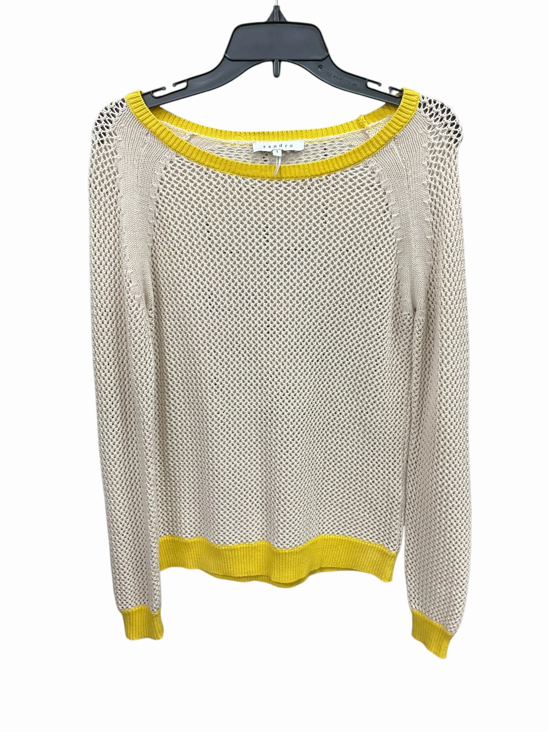 Top Long Sleeve Designer By Sandro  Size: M Flatlock Seam Technology DoubleLayered