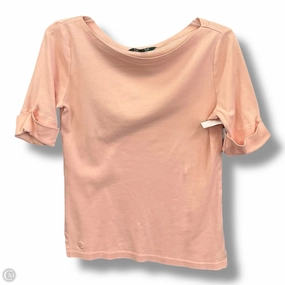 Top Short Sleeve Basic By Lauren By Ralph Lauren In Peach, Size: S Bluesign Approved Material Reversible design