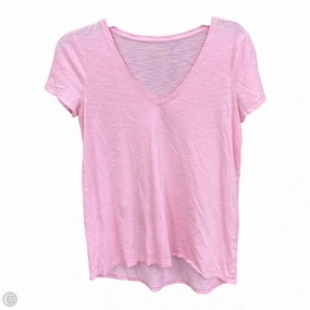 Friction Resistant Finish Fashionable Shirt Top Short Sleeve Basic By Lilly Pulitzer In Pink, Size: Xs