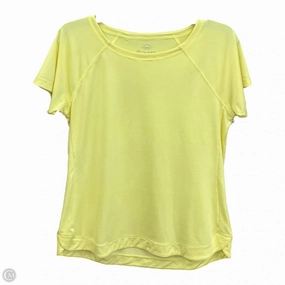 OversizedSilhouette Layered Panel Design Top Short Sleeve Basic By Talbots In Yellow, Size: S