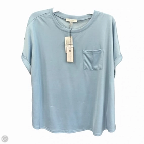 Top Short Sleeve By Cable And Gauge In Blue, Size: 1x FrictionResistant Fabric