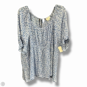 Top Short Sleeve By Chicsoul In Blue, Size: 3x Low Profile Zipper Closure SeamlessKnitConstruction