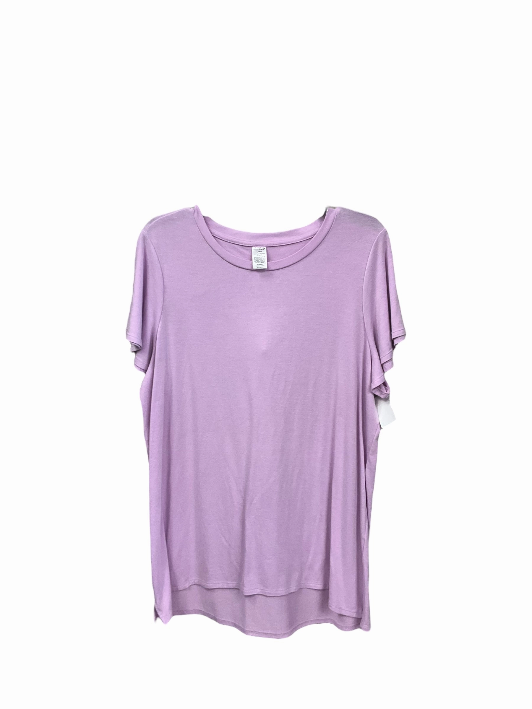 Top Short Sleeve By Clothes Mentor In Purple, Size: L OdorControl Technology FrayResistant Fabric