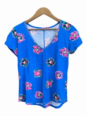 Breathable Mesh Insert Reinforced Shoulder Top Short Sleeve By Lilly Pulitzer  Size: L