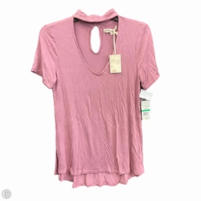 Multi Panel Cut Thermal Insulation Layer Top Short Sleeve By Living Doll In Pink, Size: L