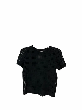 Architectural Tailoring Top Short Sleeve By Mng In Black, Size: S