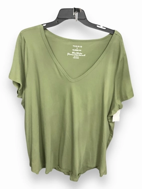 TaglessNecklineComfort Top Short Sleeve By Torrid In Green, Size: 3x