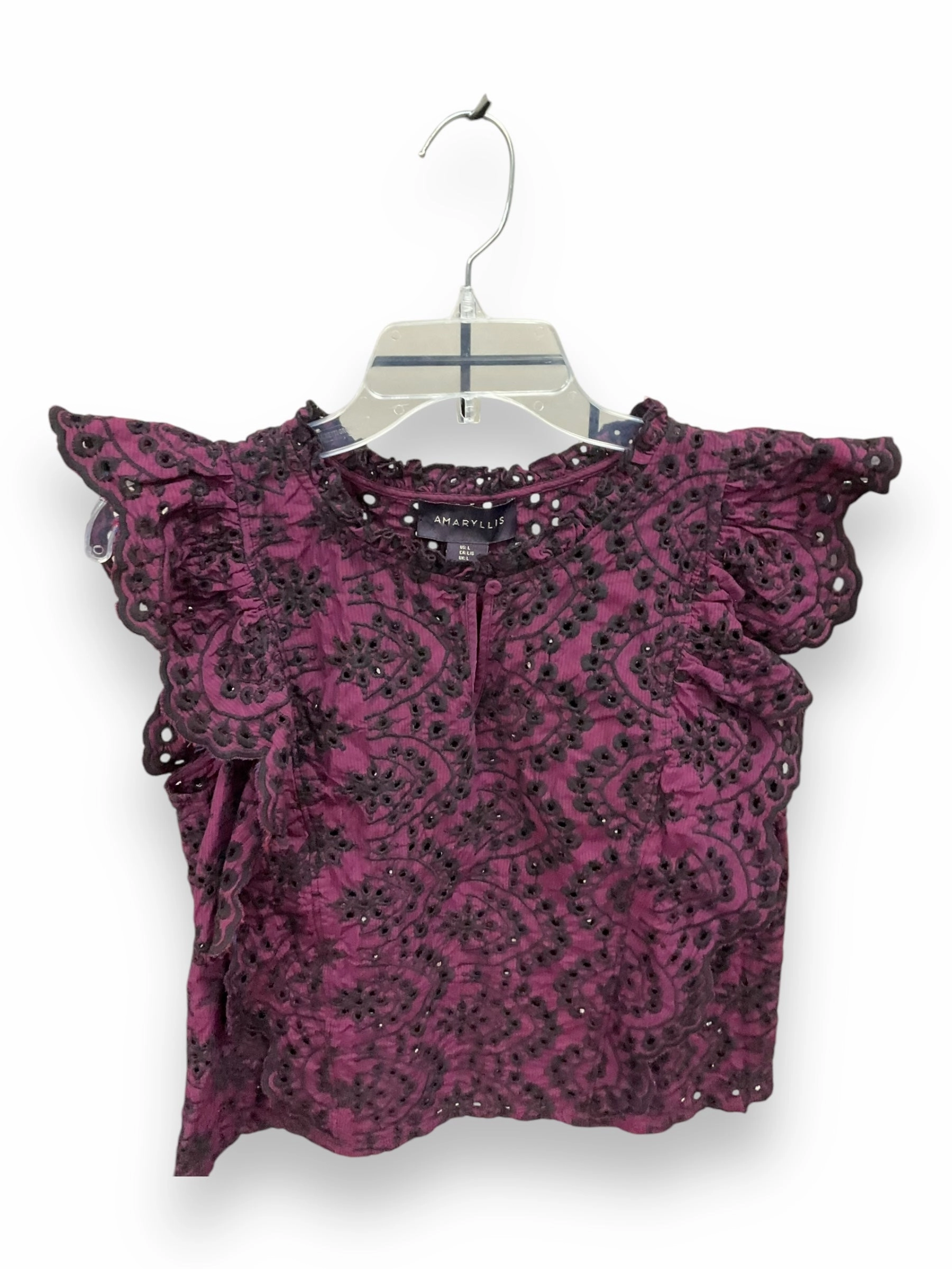 Top Sleeveless By Amaryllis In Multi-colored, Size: L Knit Fabric Technology