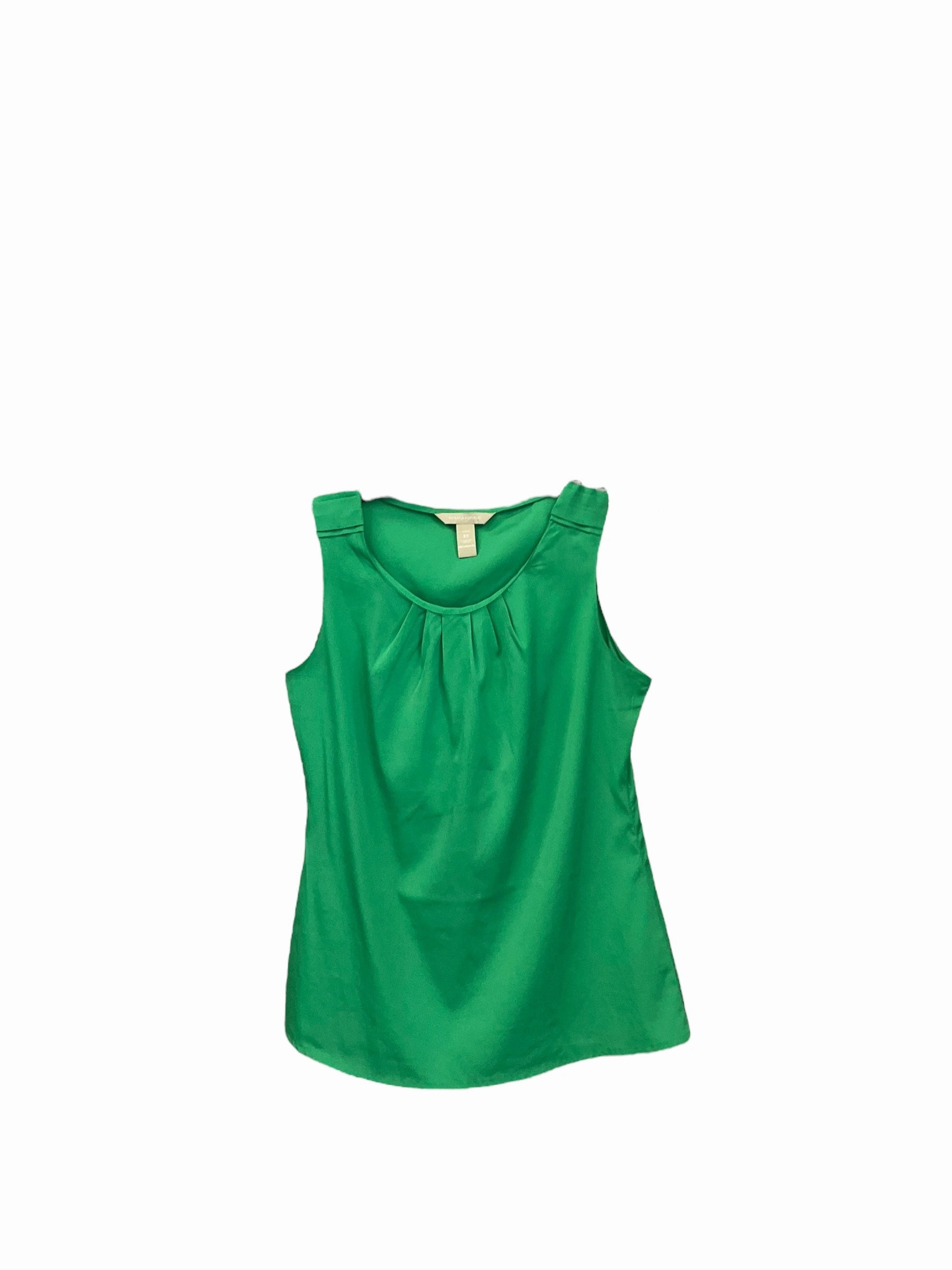 EasyCare Material Top Sleeveless By Banana Republic In Green, Size: Xs