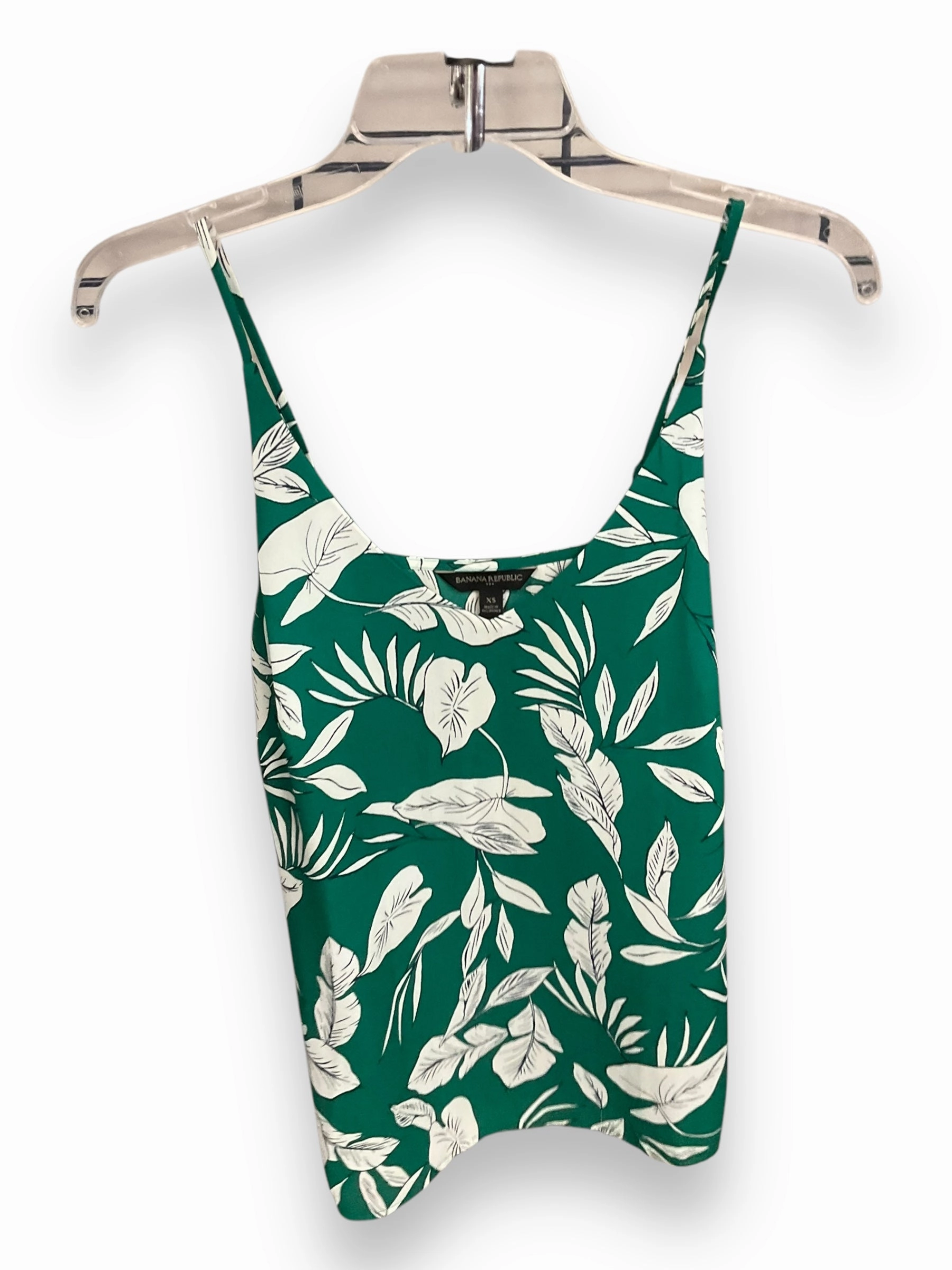Top Sleeveless By Banana Republic In Green, Size: Xs Vintage Hoodie CushionedSupport