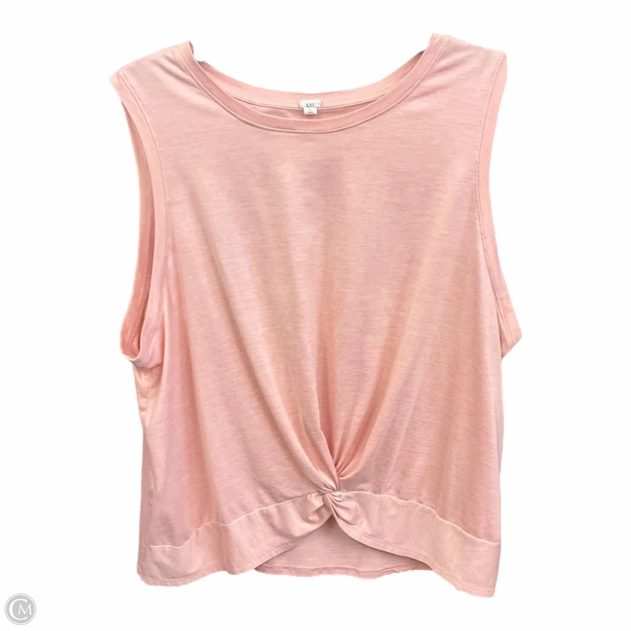 Top Sleeveless By Clothes Mentor In Pink, Size: Xxl FlatlockSeamTechnique