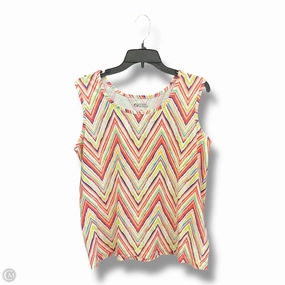 Top Sleeveless By Cme In Multi-colored, Size: 1x ErgonomicSleeves Curved Hem