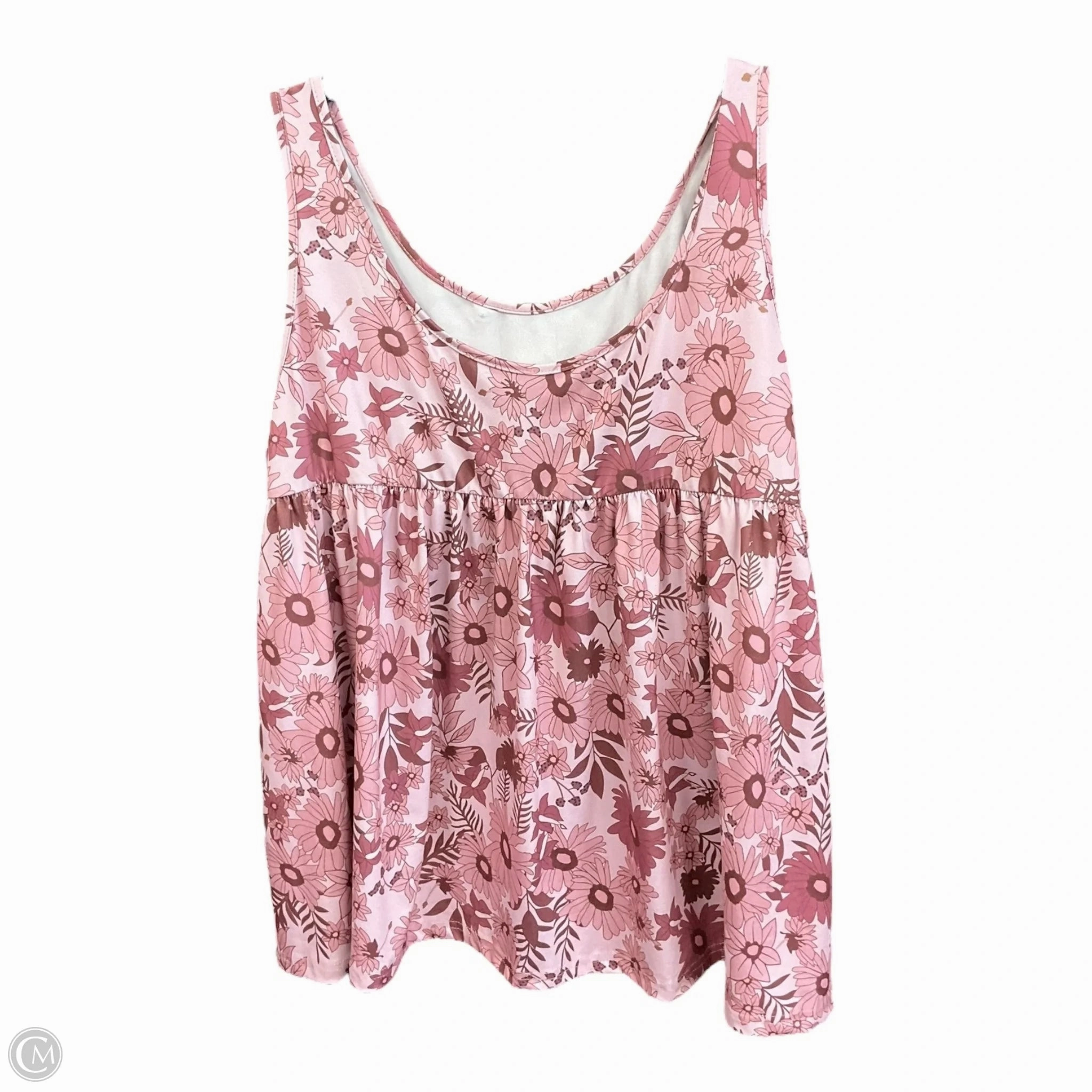 Top Sleeveless By Cmf In Floral Print, Size: 3x NonChafe Lining