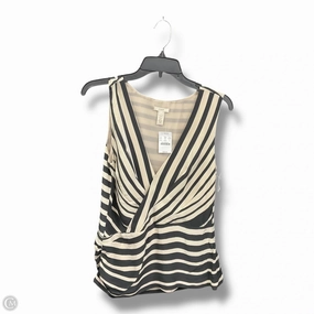 Top Sleeveless By J. Crew In Black & Cream, Size: 4 Breathable Mesh Back Loose cut