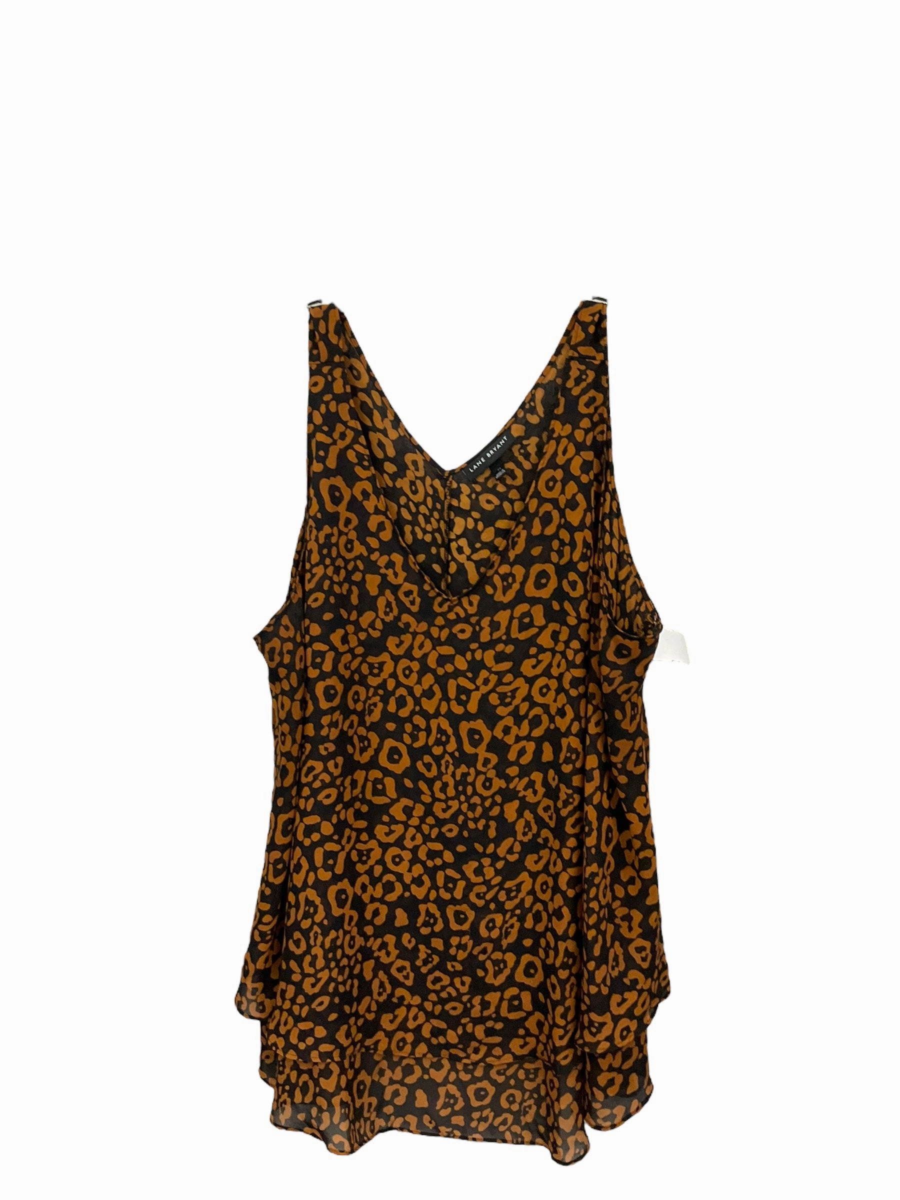 ElasticEdgeBinding UVProtection Coating Top Sleeveless By Lane Bryant In Animal Print, Size: 3x