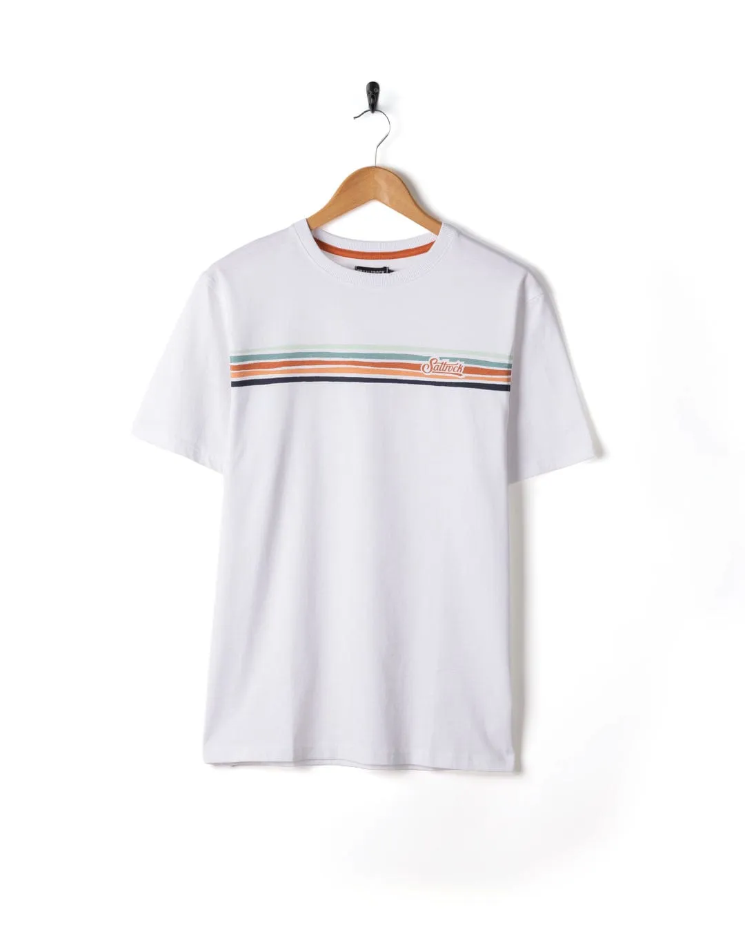 mix and match Outdoor Sports Torn Stripe - Mens Short Sleeve T-Shirt - White