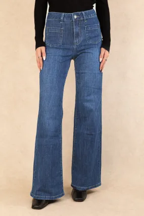 Toxik High Waisted Medium Blue Denim Jeans Soft and Cozy