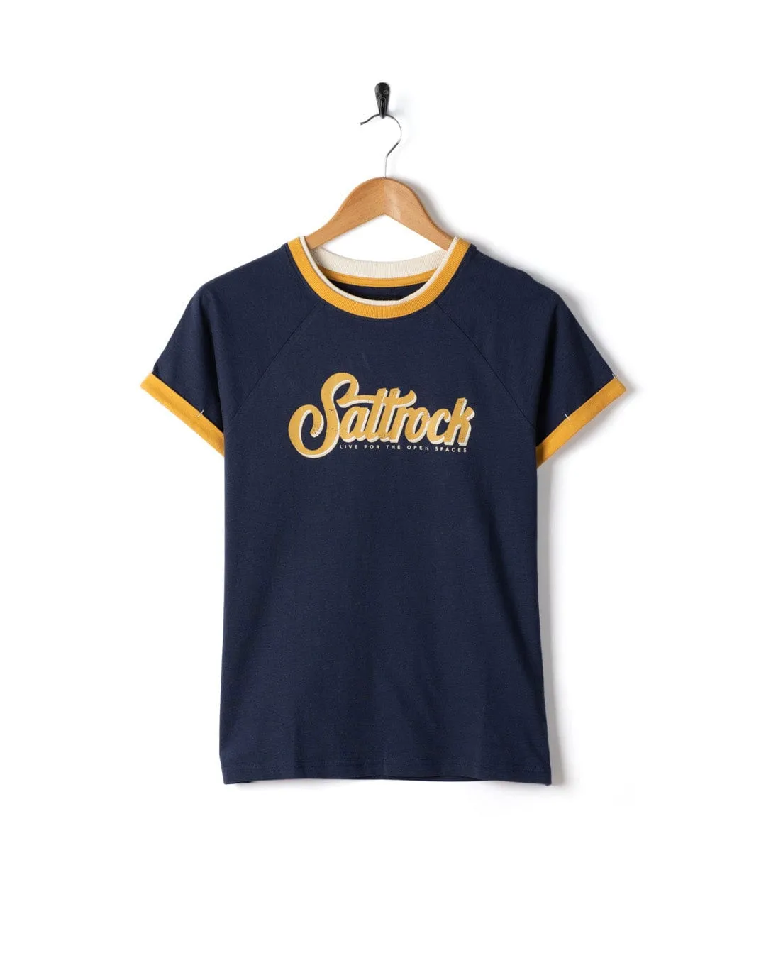 Trader Triple - Womens Short Sleeve T-Shirt - Blue- AW25 Weekend Smart Look Quick Dry Performance