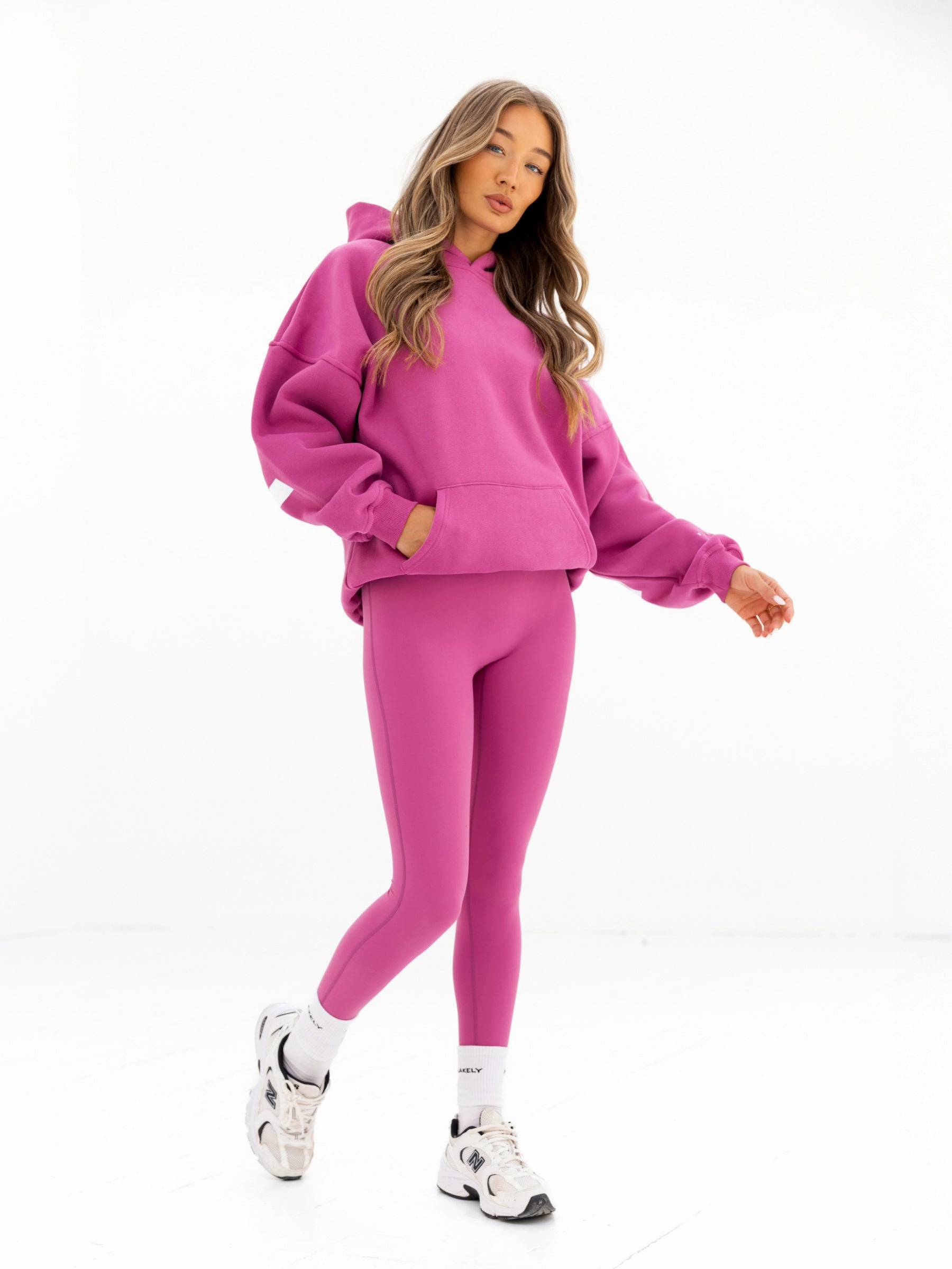 Fashion Street Isabel Oversized Hoodie - Pink