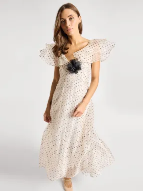 Lucie Dress in Organza Dot Shine Skin