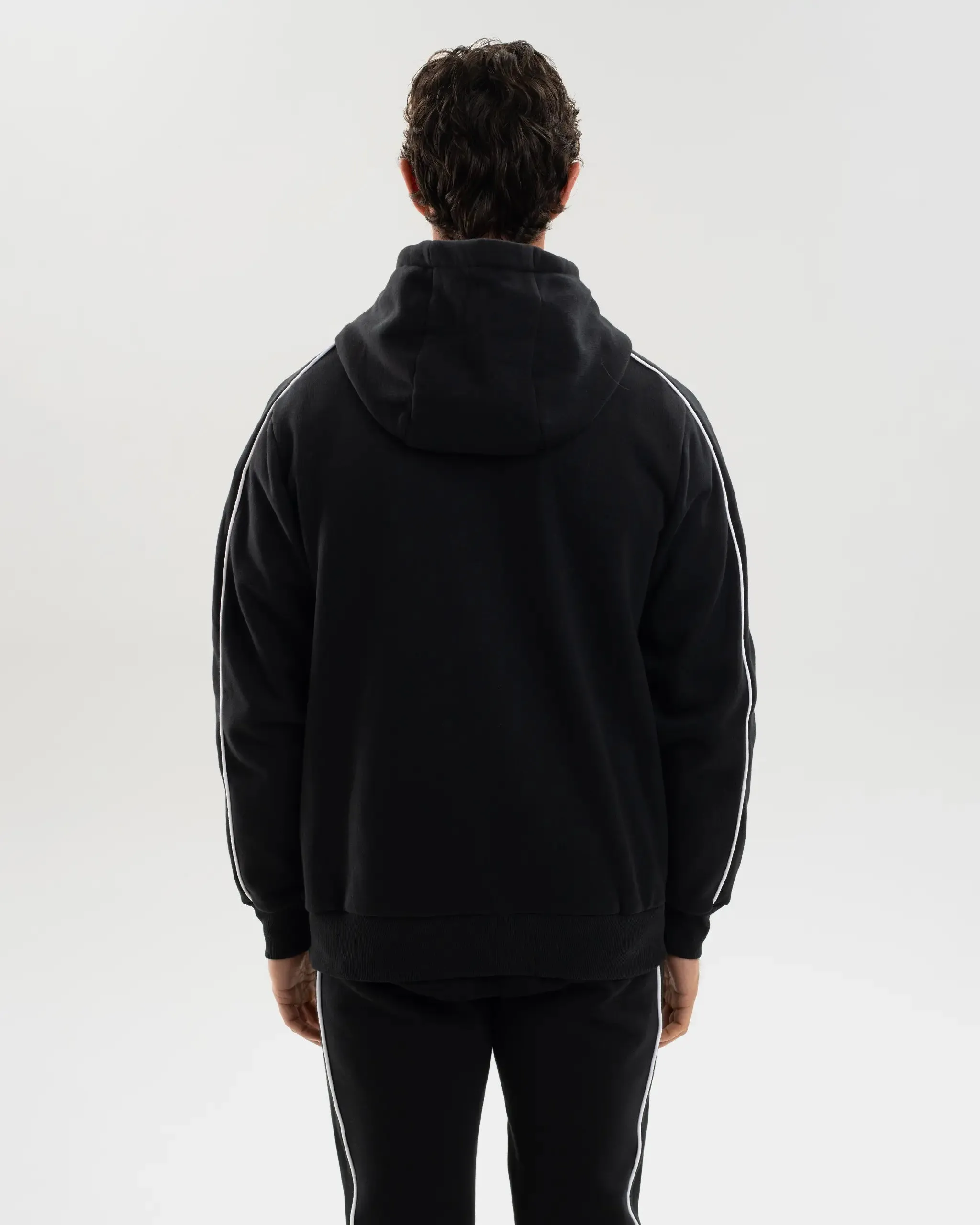 Sleek Knit Newcastle United Men's Black Colour Block Hoodie