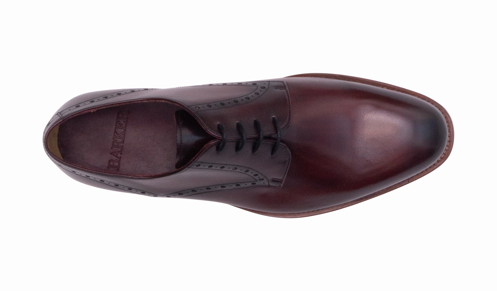 Trent- Hand Brushed Burgundy Durable Leather workday wear