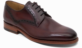 Durable Workday Wear Low Cut Design Trent- Hand Brushed Burgundy