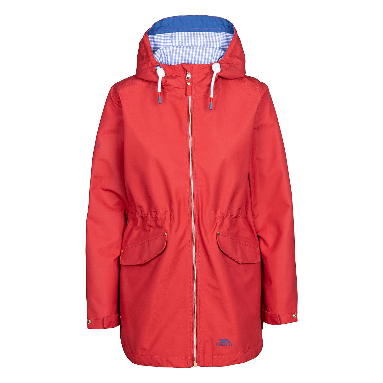 Microfiber texture Elasticized Waist Trespass Womens Finch Windproof  Waterproof Jacket