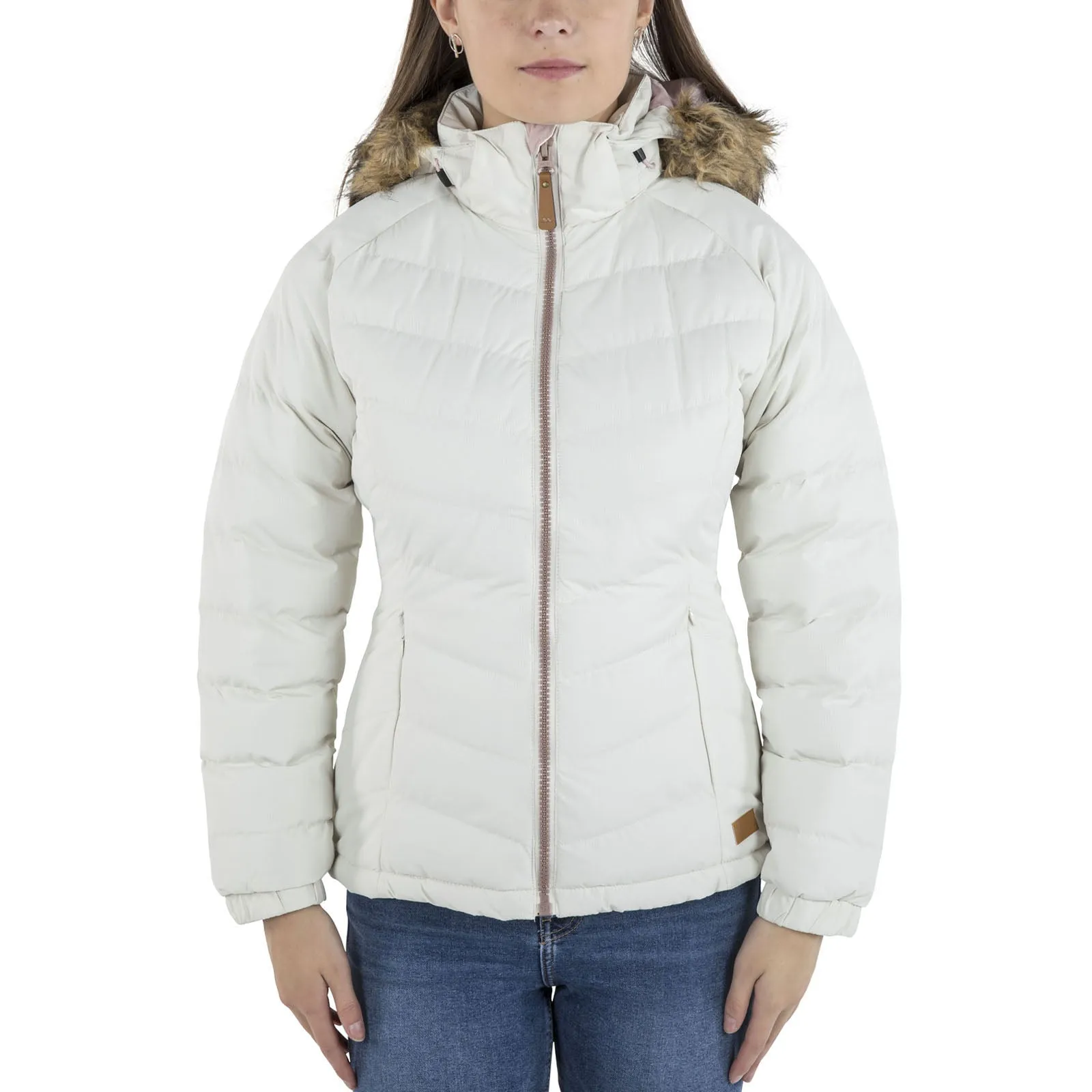 Trespass Womens Nadina Fur Lined Padded Jacket Reinforced Shoulders Flatlock Seam Construction
