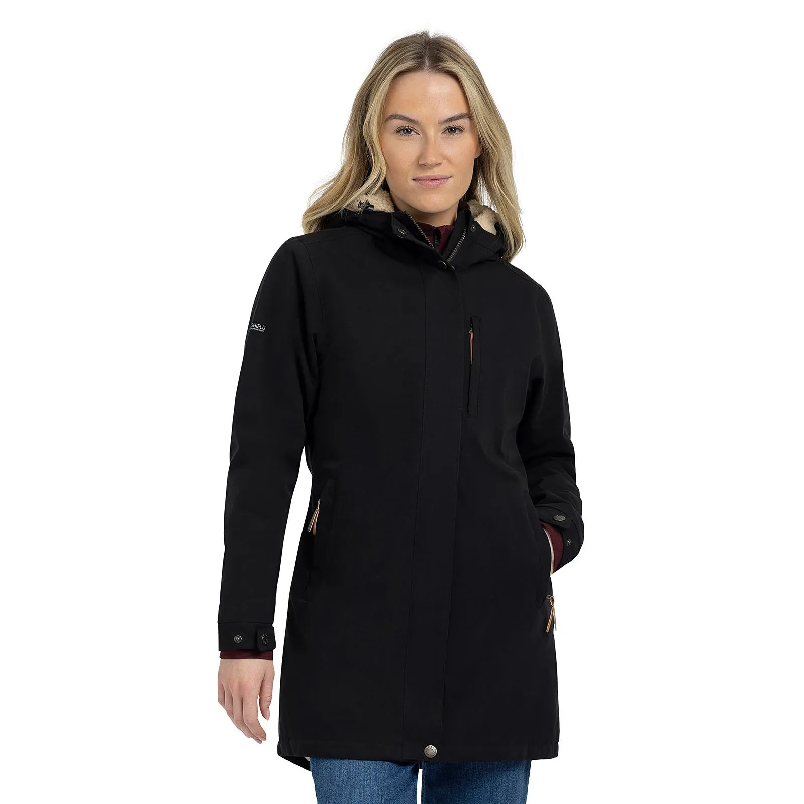 Trespass Womens Risha Fleece Lined Waterproof Jacket Quick Release Fasteners Bonded Seam Technology