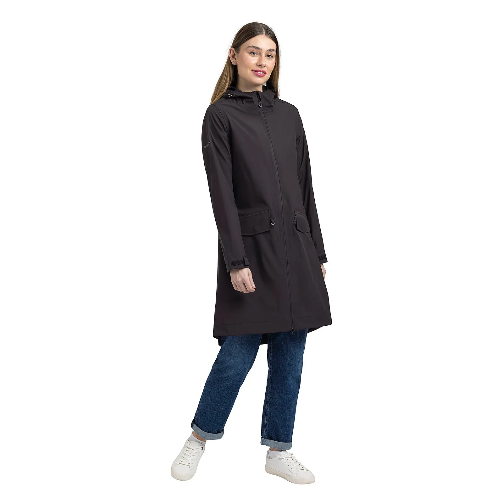 Weather Fit Headphone Hole Trespass Womens Sponsor Waterproof Softshell Jacket