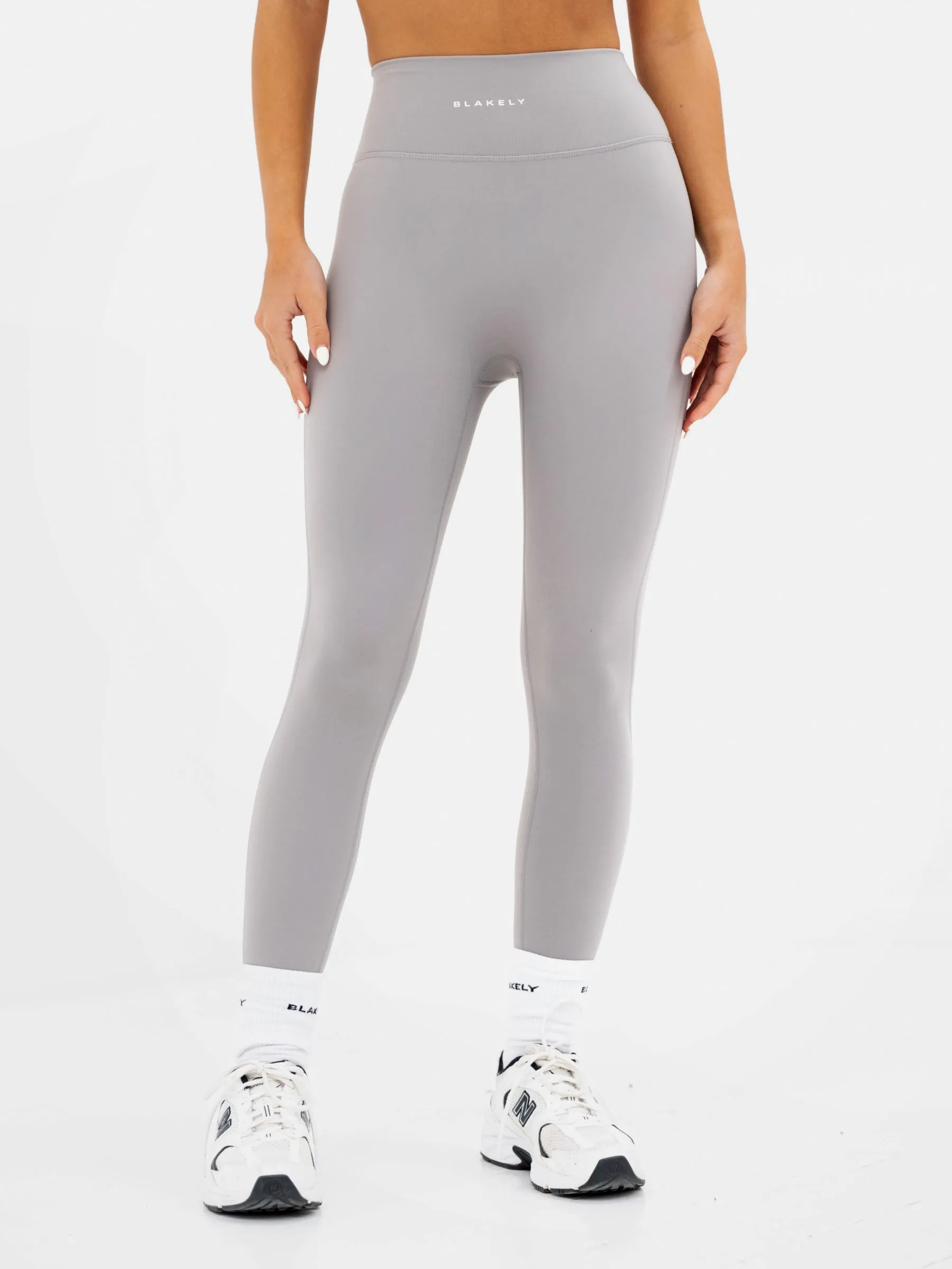 Full Coverage Fit High Waist Comfort Seeker Ultimate Active Leggings - Mid Grey