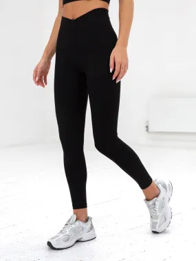 Ultimate Crossover Leggings - Black Quick drying material Comfortable Stretch Wear