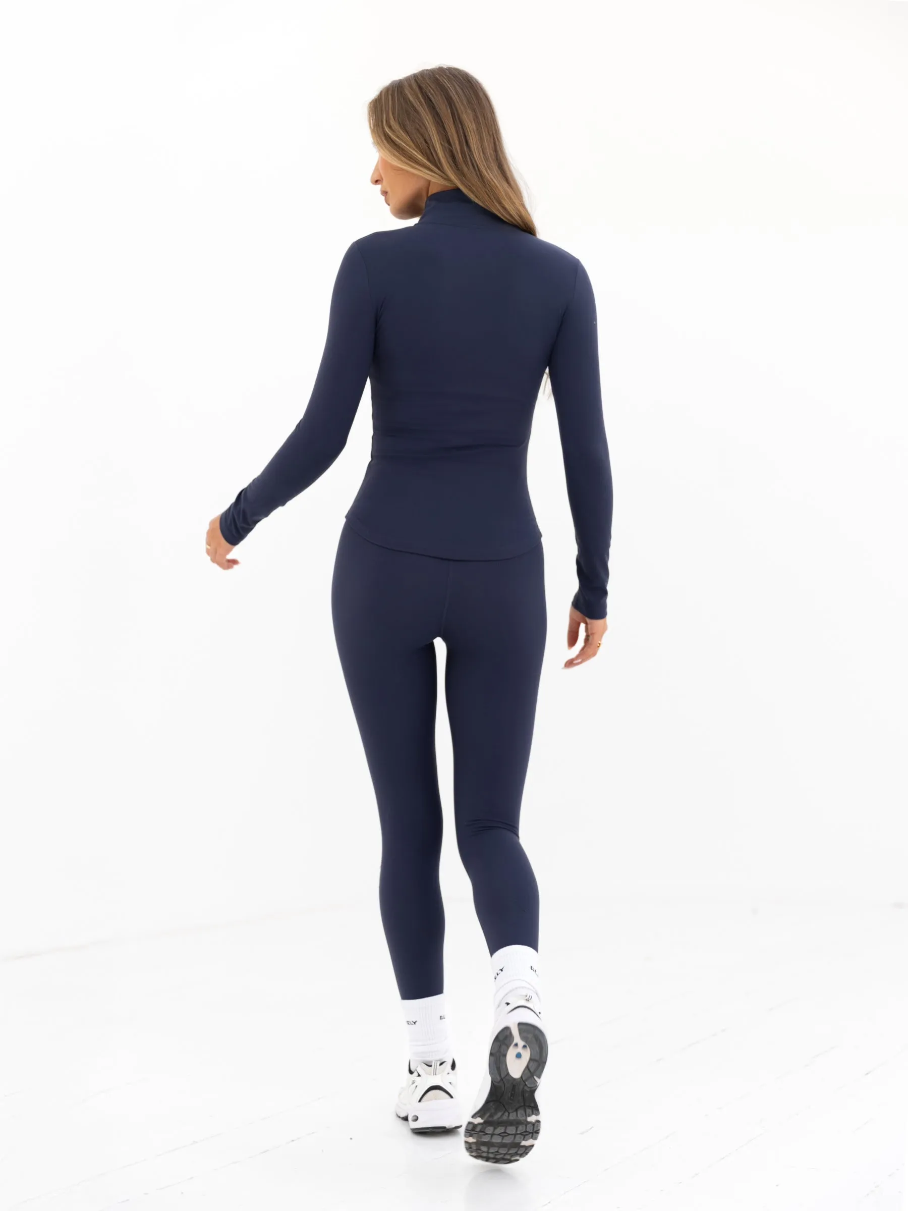 Ultimate Full Zip Jacket - True Navy Scratch Resistant Zippers Noise Reduced Fastener System