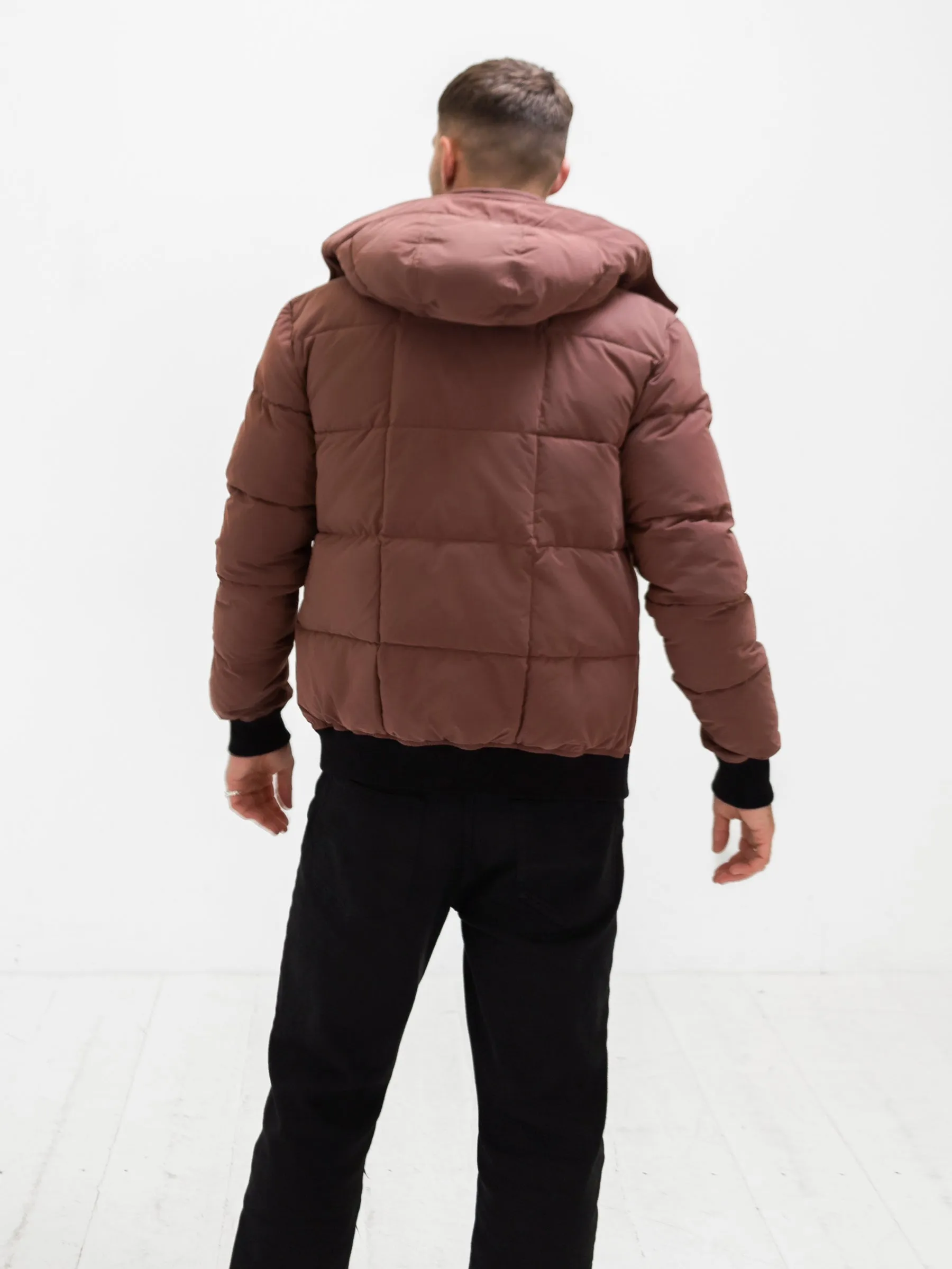 StretchFit Silhouette Ultimate Puffer Coat - Burgundy