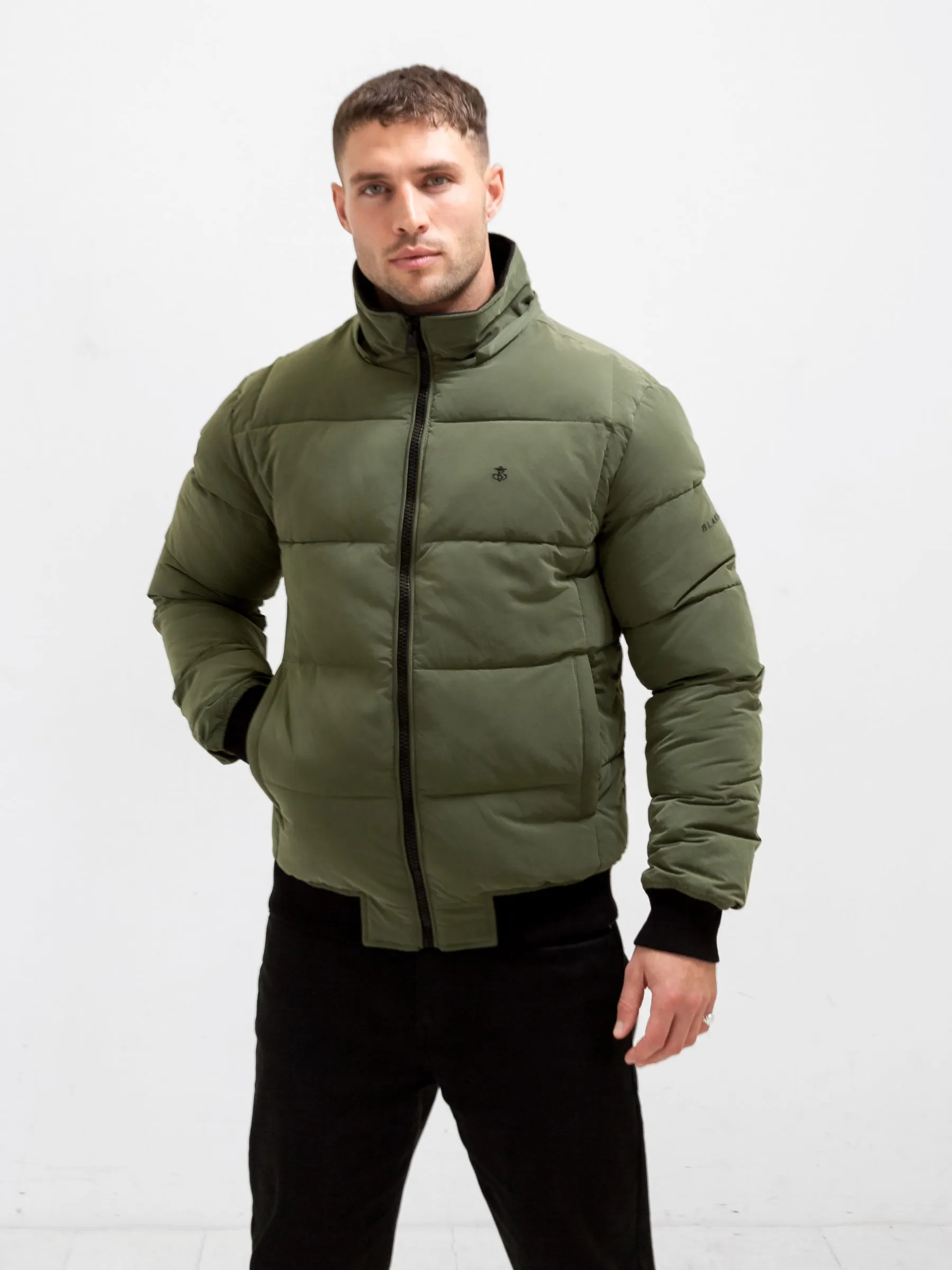 Recycled Material Blend Ultimate Puffer Coat - Green