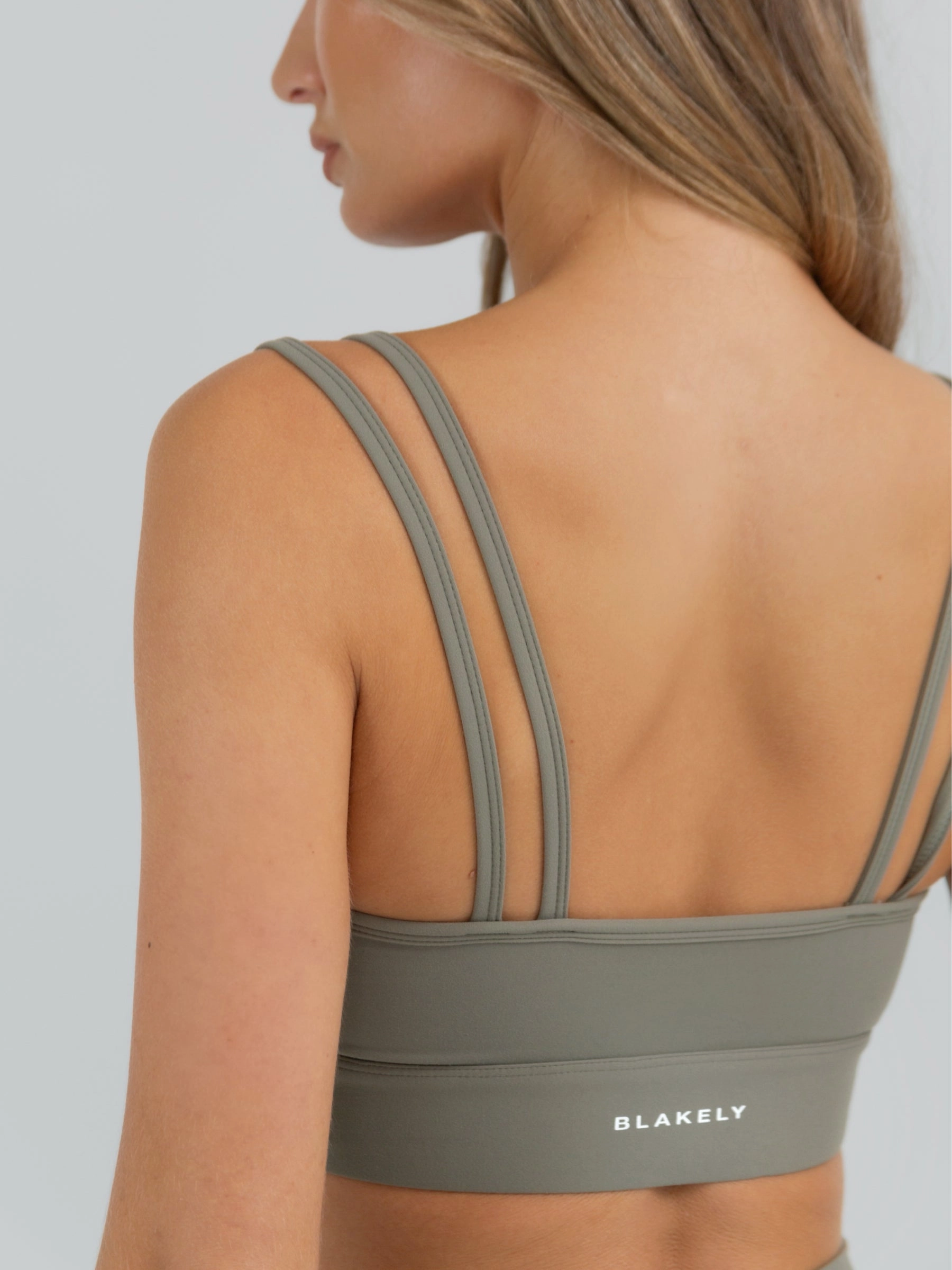 Ultimate Double Strap Bra - Safari Green Thick Straps Customizable