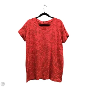 Athletic Top Short Sleeve By Lululemon In Red, Size: 2x OrganicCotton EcoCertified