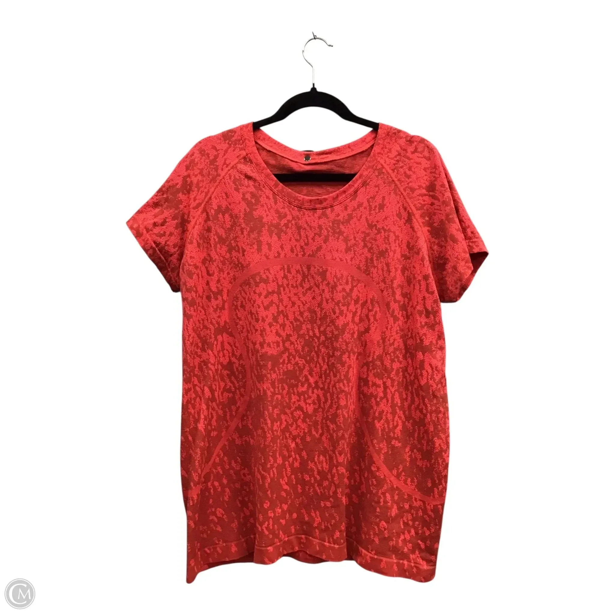 Athletic Top Short Sleeve By Lululemon In Red, Size: 2x OrganicCotton EcoCertified