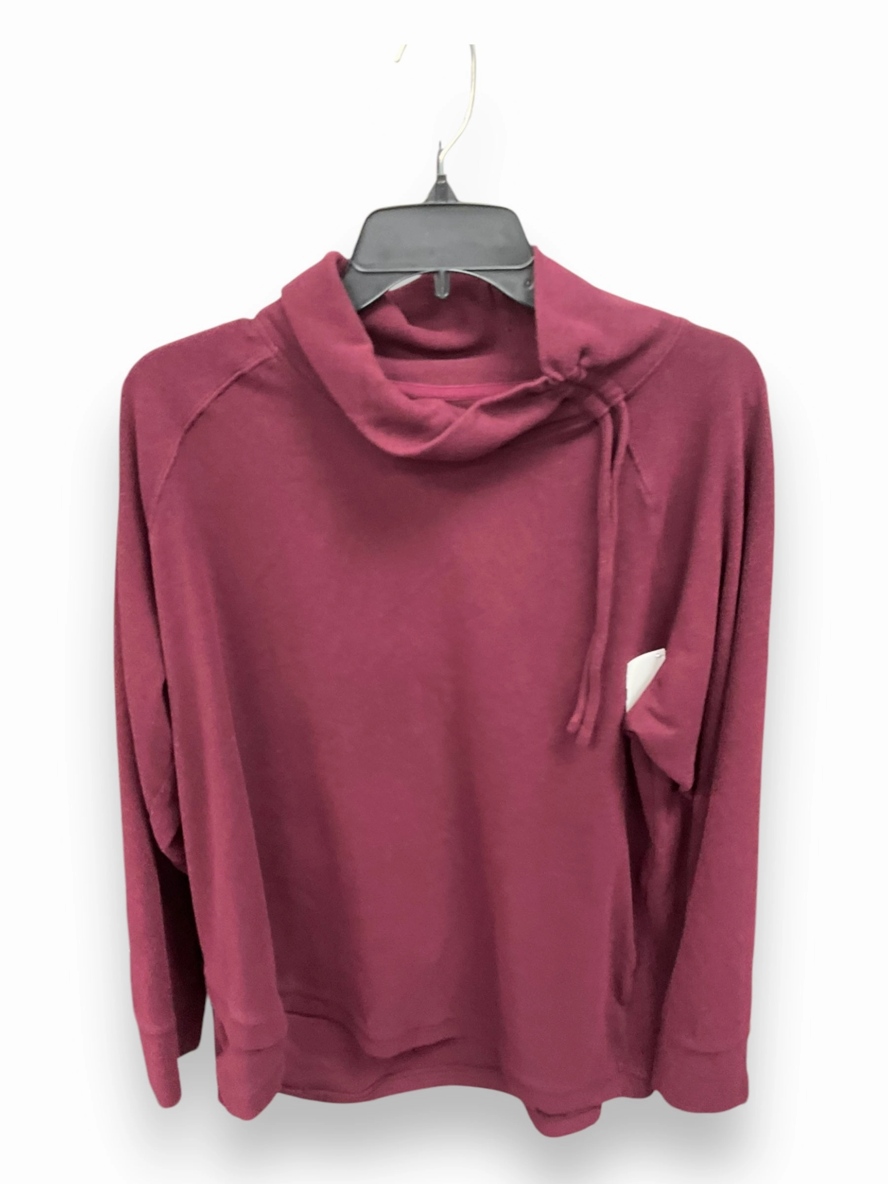 DoubleStitchedSeams Top Long Sleeve By Maurices In Maroon, Size: Xl