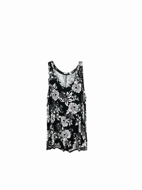 Versatile Shirt Top Sleeveless By Lane Bryant In Black & White, Size: L