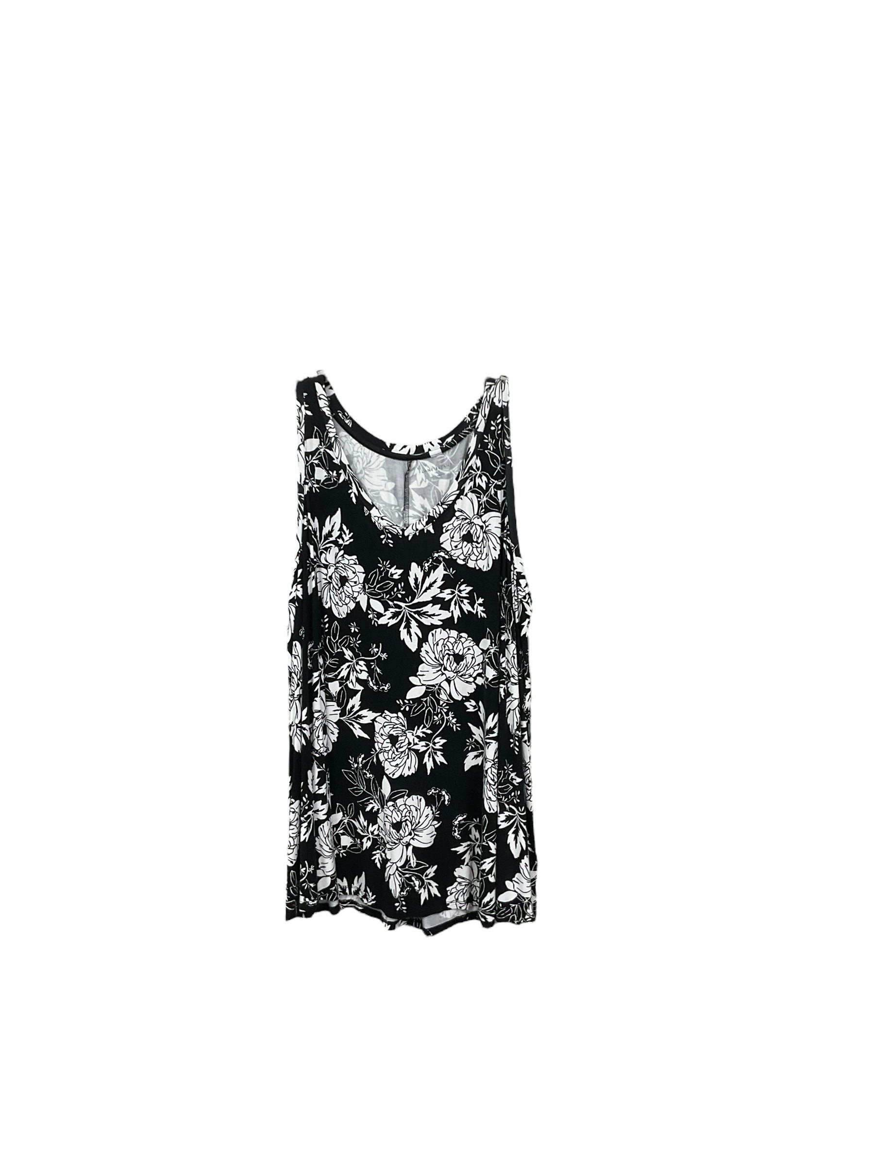 Versatile Shirt Top Sleeveless By Lane Bryant In Black & White, Size: L