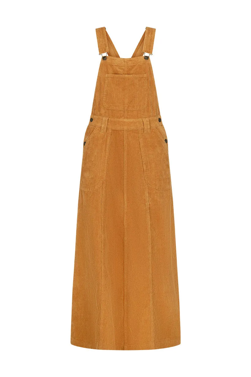 Summit Cord Overall Dress High Neck Dreamy Silhouette