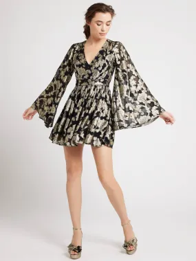 Goldie Dress in Metallic Jacquard Modern Layers