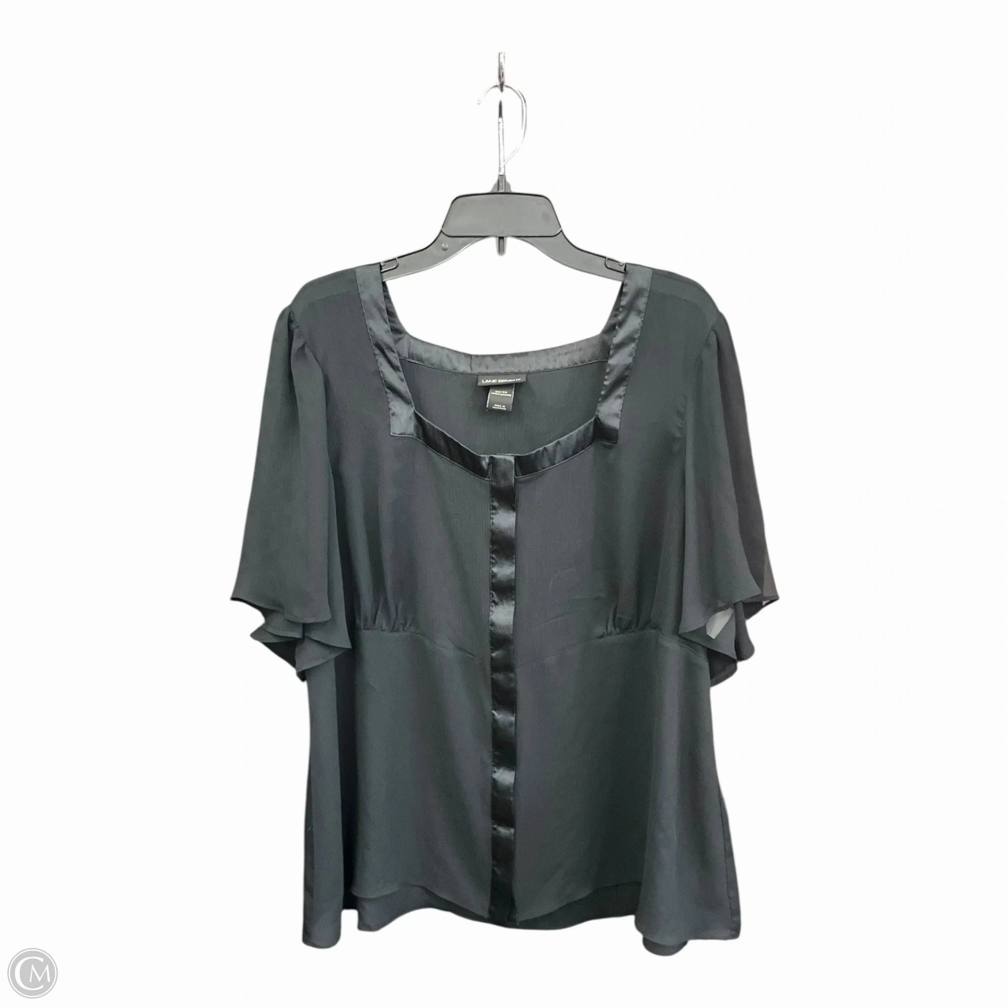 Top Short Sleeve By Lane Bryant In Black, Size: 2x Resilient Fabric Blend