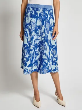 Floral Jacquard Knit Midi Skirt - Vanity Fit Wedding guest