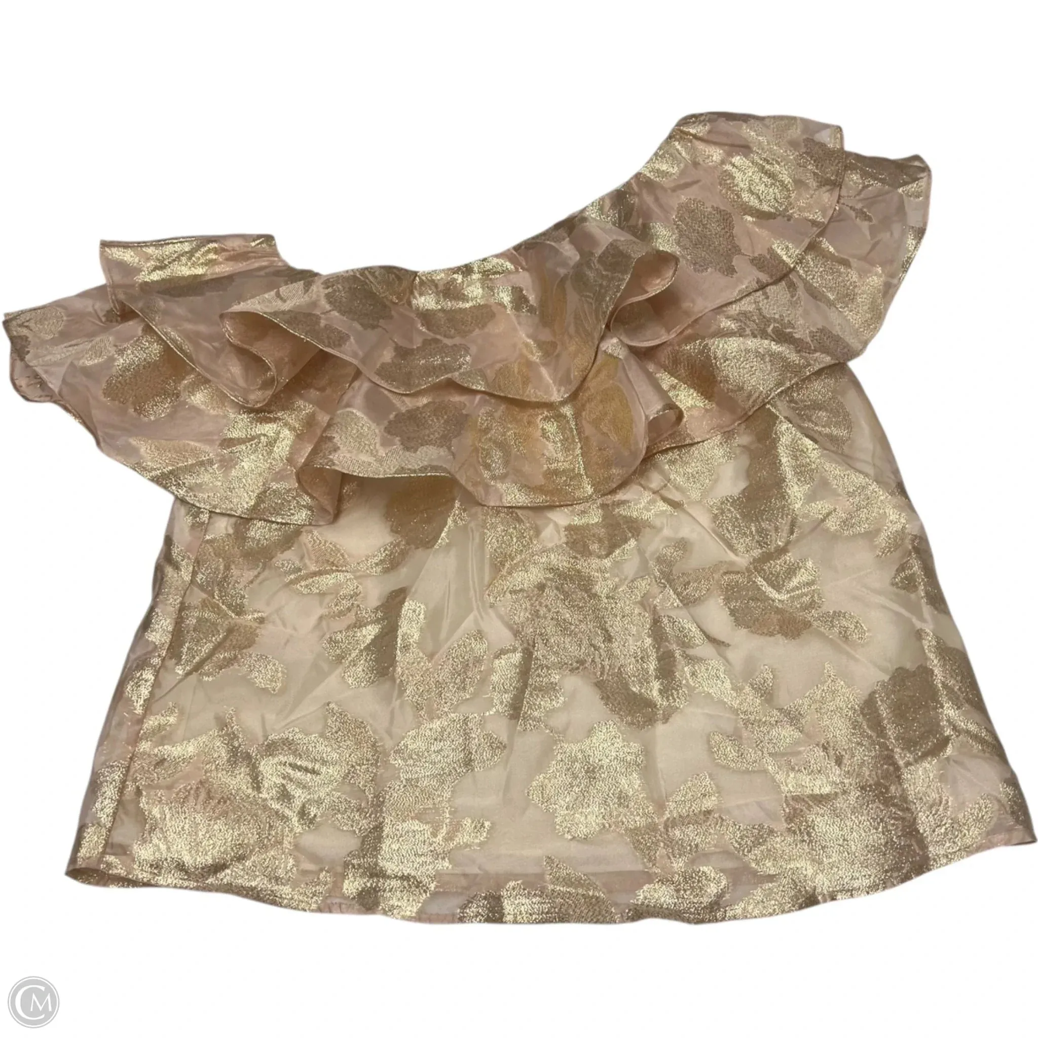 Top Short Sleeve Designer By Lilly Pulitzer In Gold & Pink, Size: M Breathable apparel Performance Fit