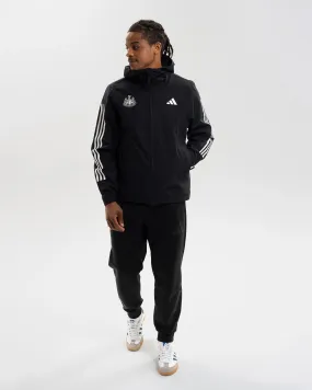 Reflective Safety Accents Newcastle United adidas ESS Black Jacket