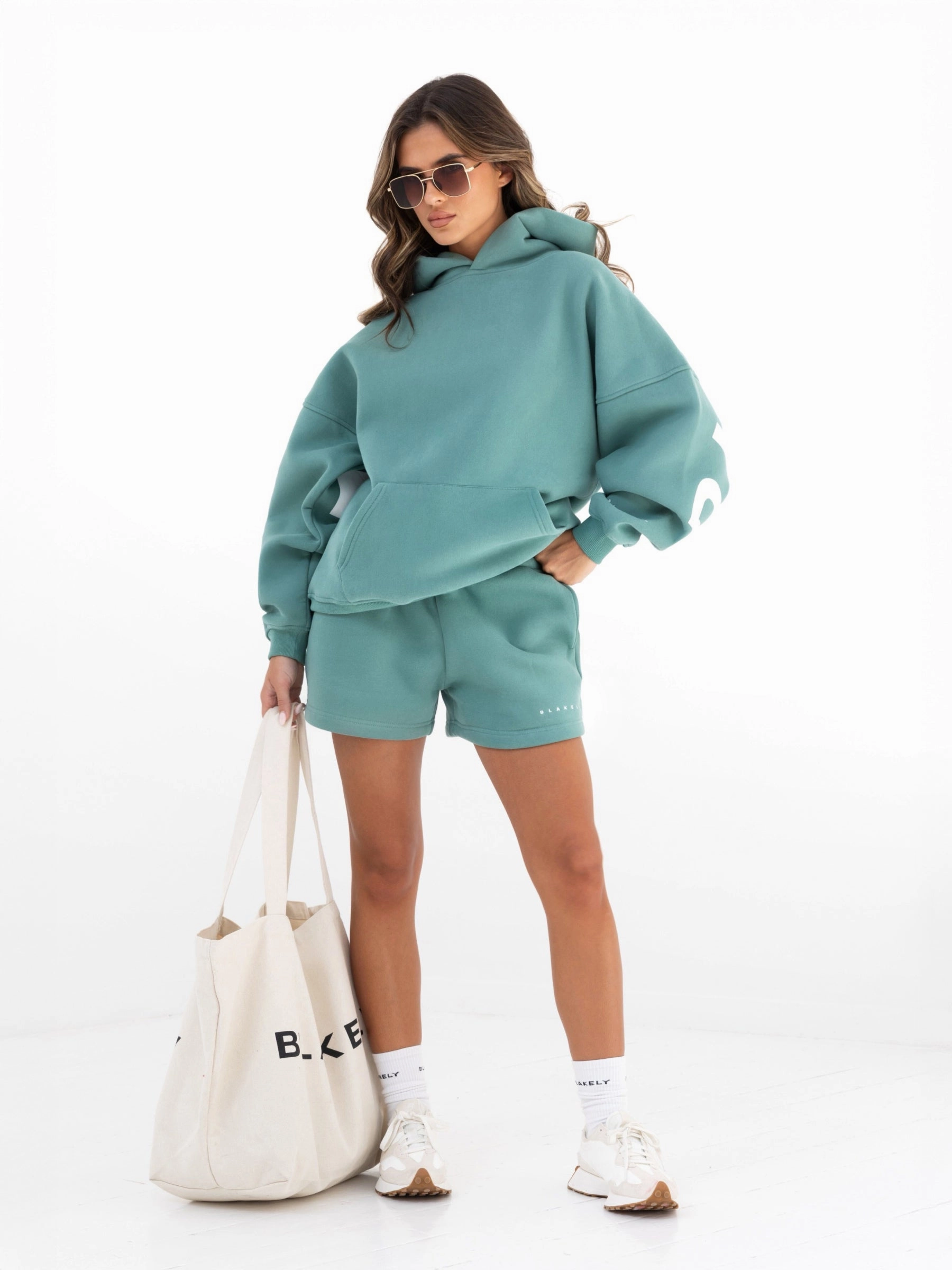 Isabel Oversized Hoodie - Deep Sage Beach Walk