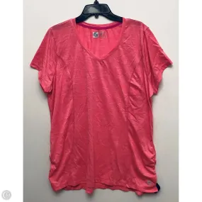 Athletic Top Short Sleeve By Rbx In Pink, Size: 2x WeightedHem Slim Silhouette